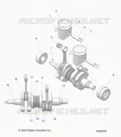 ENGINE, PISTON AND KURBELWELLE
