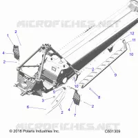 CHASSIS, CLUTCH GUARD, FOOTRESTS, AND RUNNING BOARDS