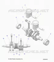 ENGINE, PISTON AND KURBELWELLE