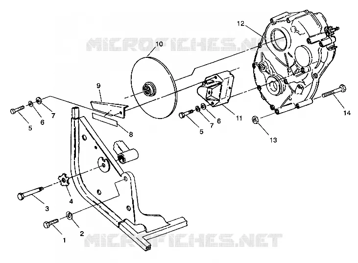 GETRIEBEGEHÄUSE/HINTERBREMSE MOUNTING