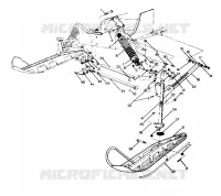 FRONT SUSPENSION AND SKI 400, 500, 500 CLASSIC AND 650 UPDATED 10/88 (4915411541009A)