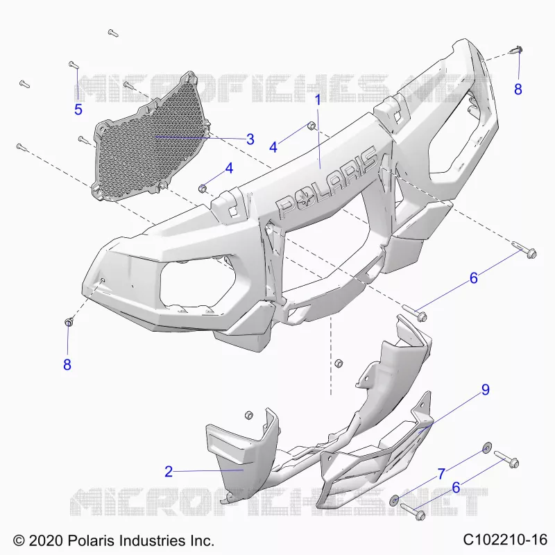FRONTSTOSSSTANGE AND MOUNTING
