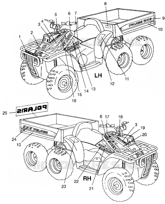 DECALS BIG BOSS 6X6 400L W97AE38A (4940814081A009)