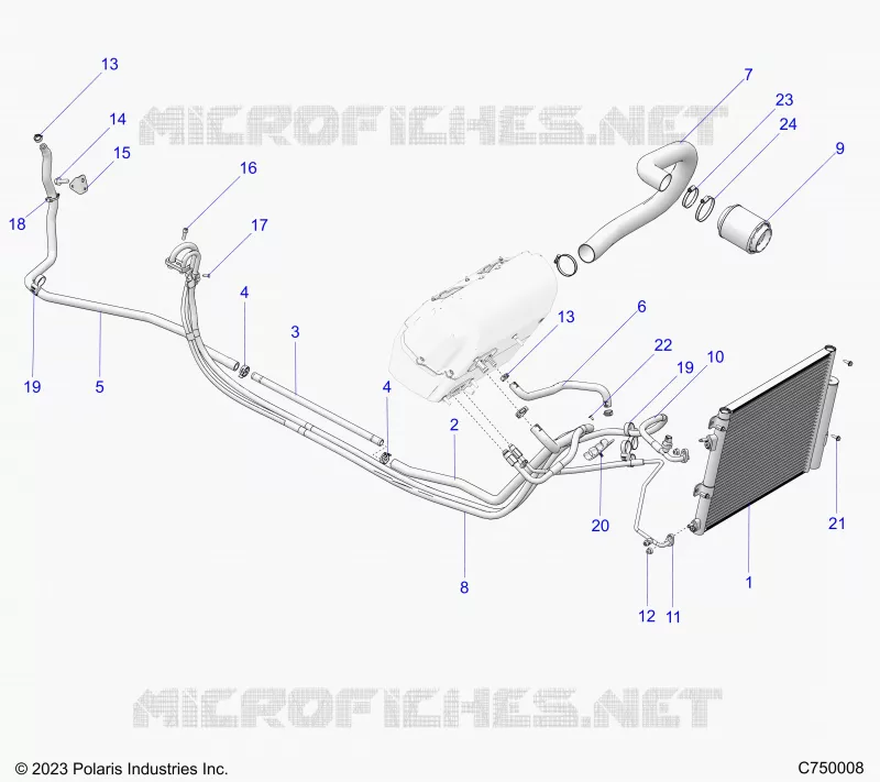 KLIMAANLAGE CONDENSER AND HOSE ROUTINGS