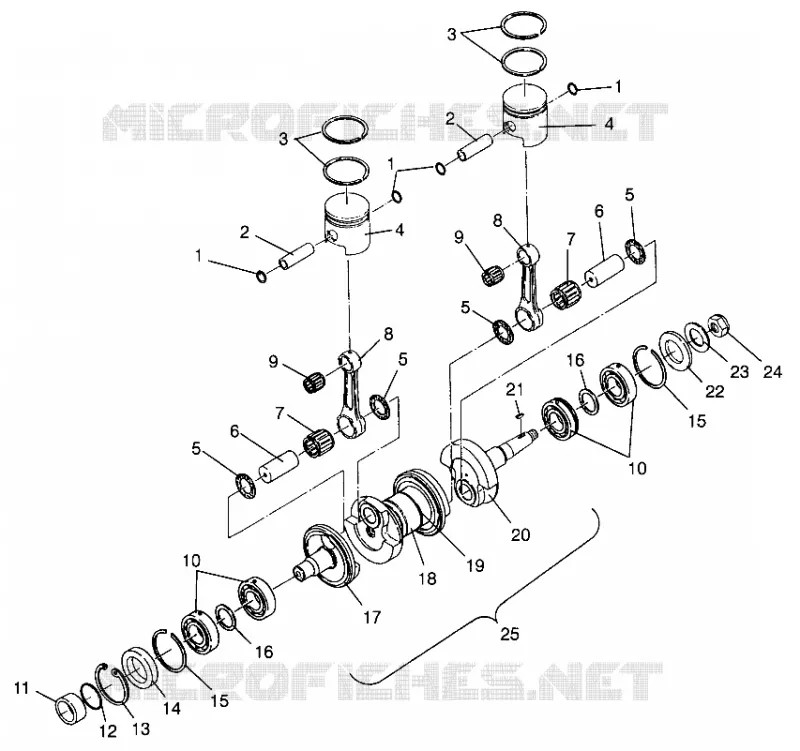 KURBELWELLE   KOLBEN SL 700 B964066 AND INTL. SL 700 I964066 (4935633563C004)