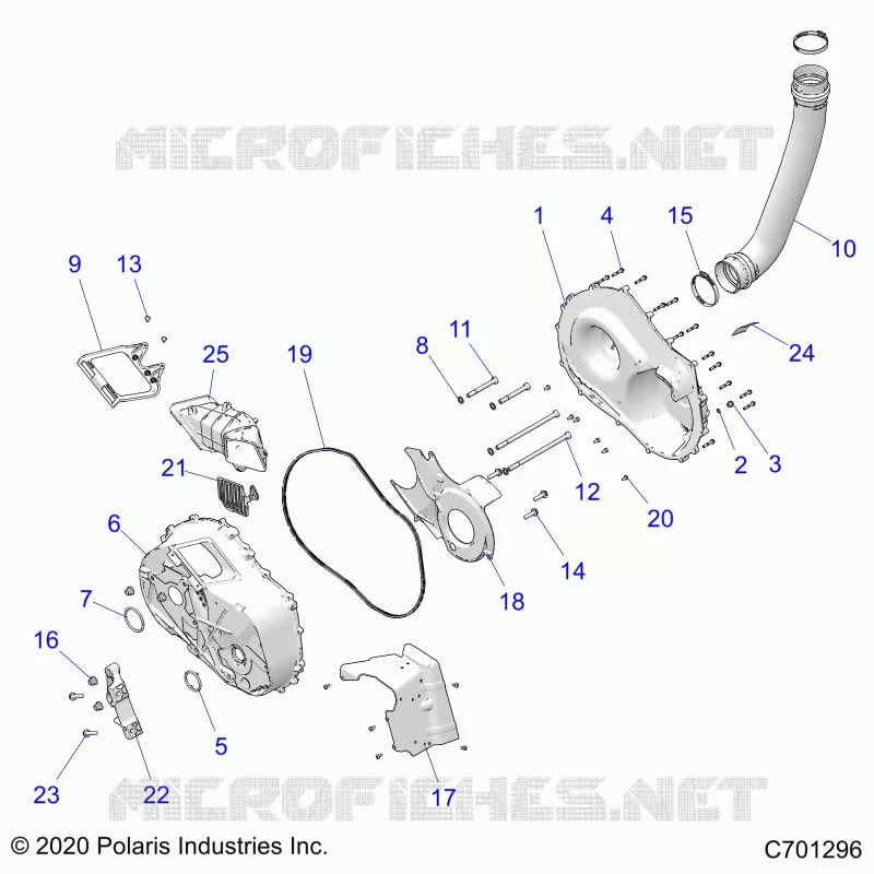 ANTRIEB, CLUTCH COVER AND DUCTING