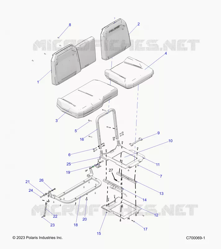SITZ ASM. AND SLIDER