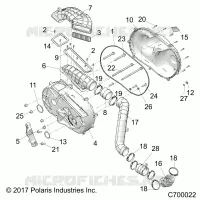 DRIVE TRAIN, CLUTCH COVER AND DUCTING