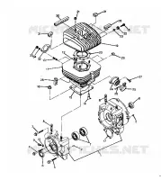 CRANKCASE AND ZYLINDER  250 2X4