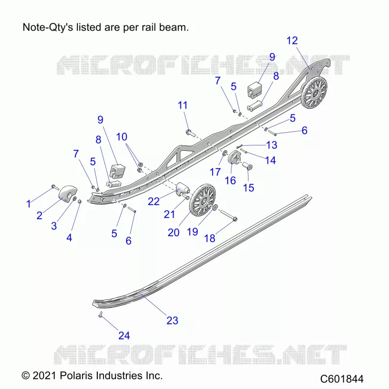 SUSPENSION, RAIL BEAMS, LH/RH