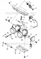 DROSSELKLAPPENGEHÄUSE 500 EFI 0973774 (4938423842C013)