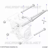 DRIVE TRAIN, GEARCASE MOUNTING, REAR