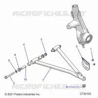 SUSPENSION, A-ARM AND STREBE MOUNTING