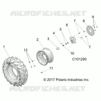 RADS, FRONT TIRE AND BRAKE DISC