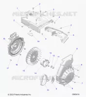 ENGINE, BLOWER HOUSING AND RÃŒCKZUG STARTER