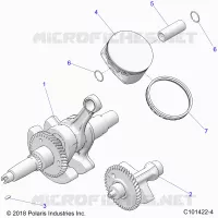 ENGINE, KURBELWELLE, PISTON AND BALANCE SHAFT