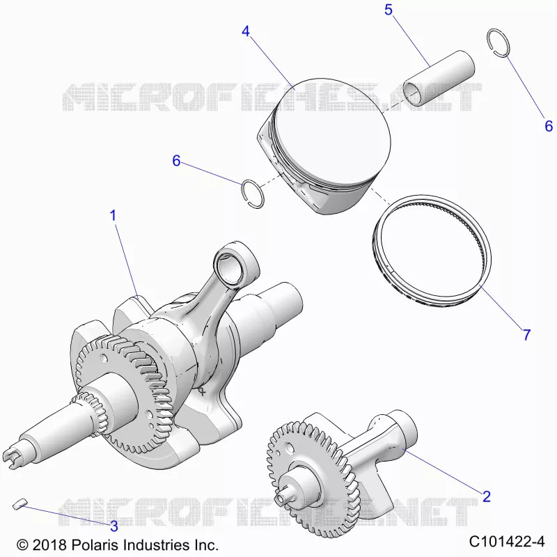 ENGINE, KURBELWELLE, PISTON AND BALANCE SHAFT
