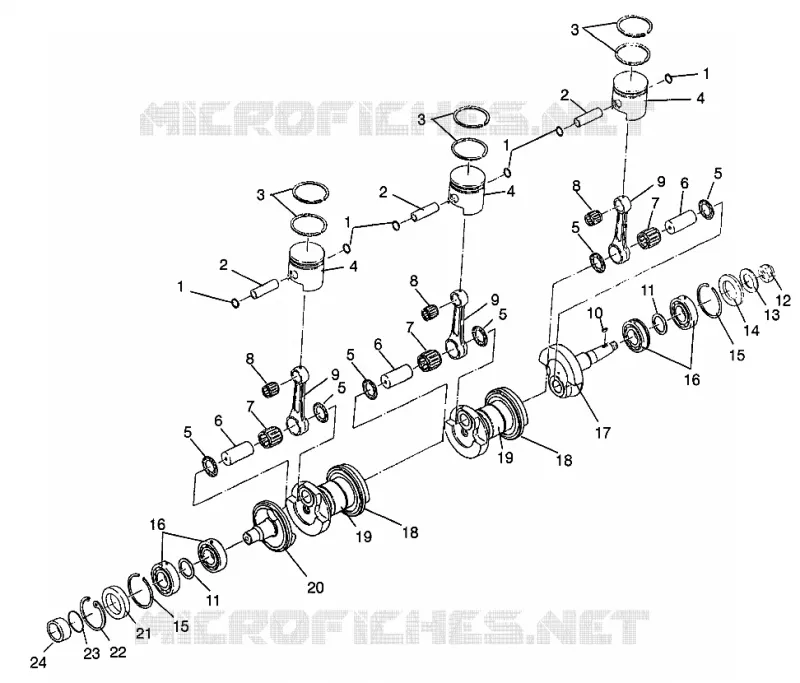 KURBELWELLE   KOLBEN SL 900 B964291 AND INTL. SL 900 I964291 (4935583558C003)