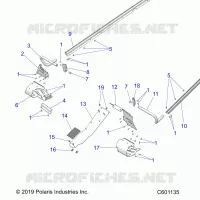 CHASSIS, CLUTCH GUARD, FOOTRESTS, TUNNEL GRIPS