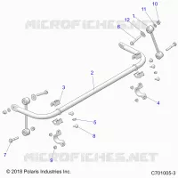 SUSPENSION, STABILISATORSTANGE, REAR