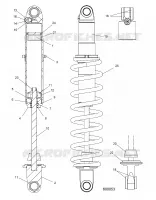 SUSPENSION, SCHOCK, REAR TRACK (COIL OVER)