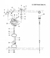 MOTOR, CARBURETOR AND CHOKE CABLE