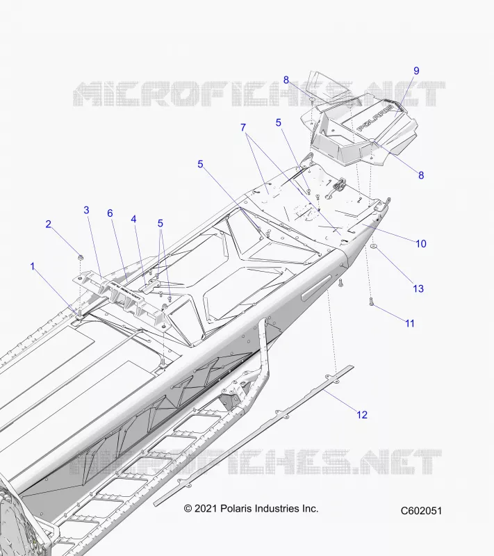 CHASSIS, REAR, MISC. COVERS AND SNOWFLAP