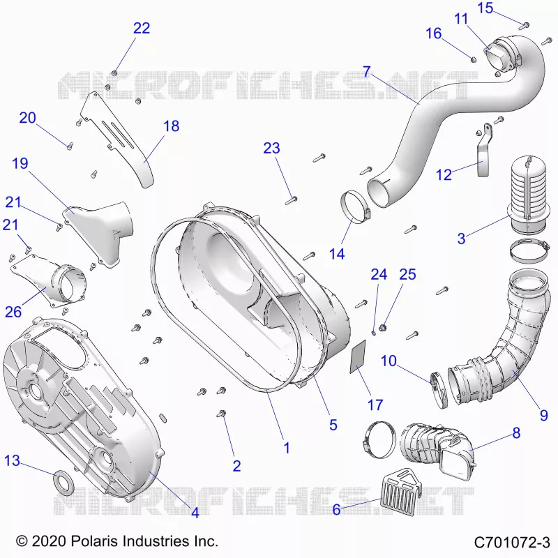 ANTRIEB, CLUTCH COVER AND DUCTING