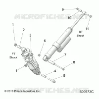 SCHOCK MOUNTING, REAR SUSP.