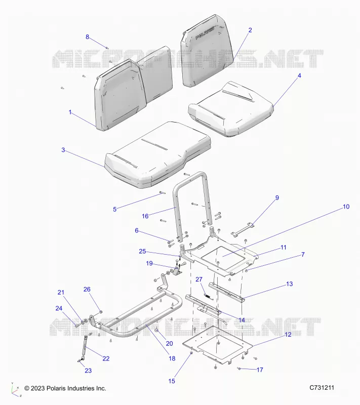 SITZ ASM. AND SLIDER