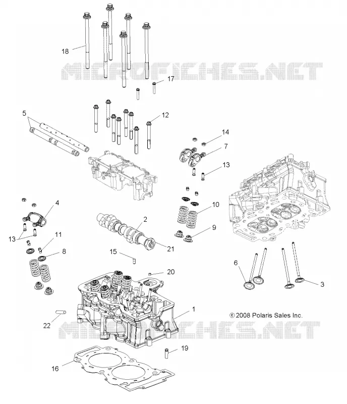 ZYLINDER HEAD, CAM AND VALVES