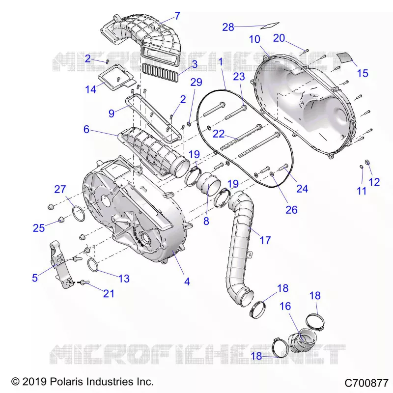 ANTRIEB, CLUTCH COVER AND DUCTING
