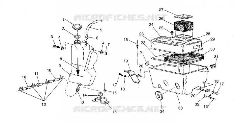 ÖLTANK / LUFTFILTERKASTEN  440 XCR / 0931760 (4923022302027A)