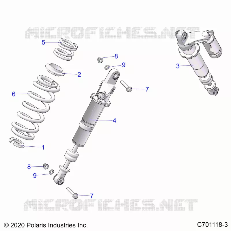SUSPENSION, REAR SHOCK MOUNTING