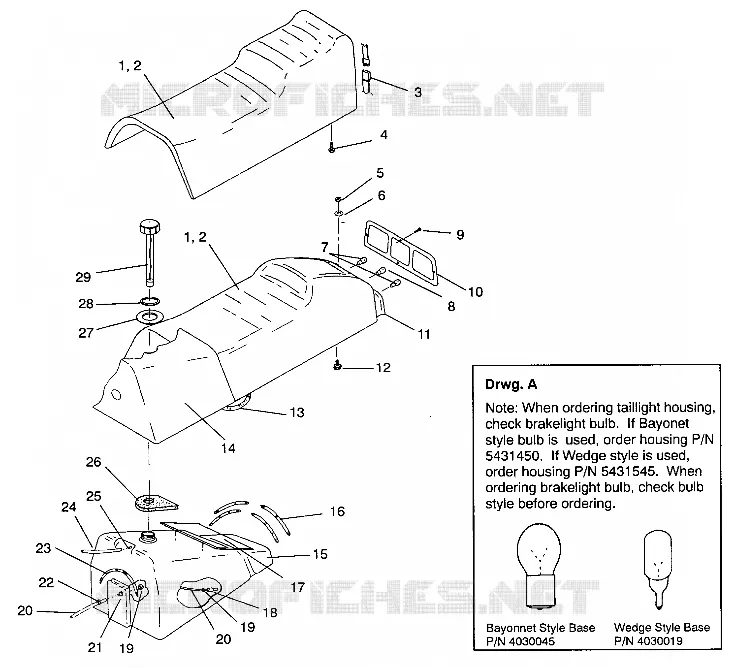 SITZ   GASBEHÄLTER ASSEMBLY TRAIL / 0930761 and TRAIL DELUXE / 0930243 (4923222322004A)