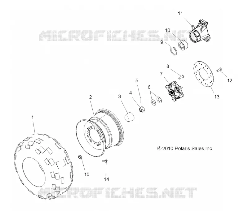RADS, REAR TIRE AND BRAKE DISC