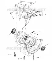 CRANKCASE ASSEMBLY  TRAIL 0952761, TRAIL DELUXE 0952262,   AND EUROPEAN TRA (4928862886C012)