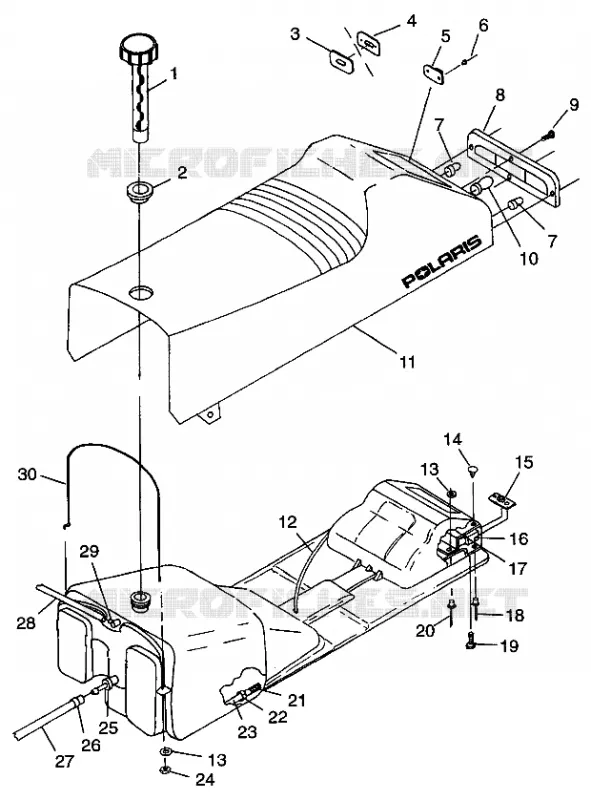SITZ   GASBEHÄLTER SUPER SPORT 0970761 (4937643764A006)