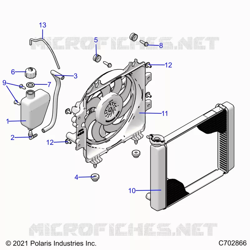 ENGINE, KÃŒHLSYSTEM, RADIATOR, FAN & OVERFLOW BOTTLE