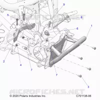 CHASSIS, MOUNTING, FRONT GEARCASE AND BUMPER VORNE