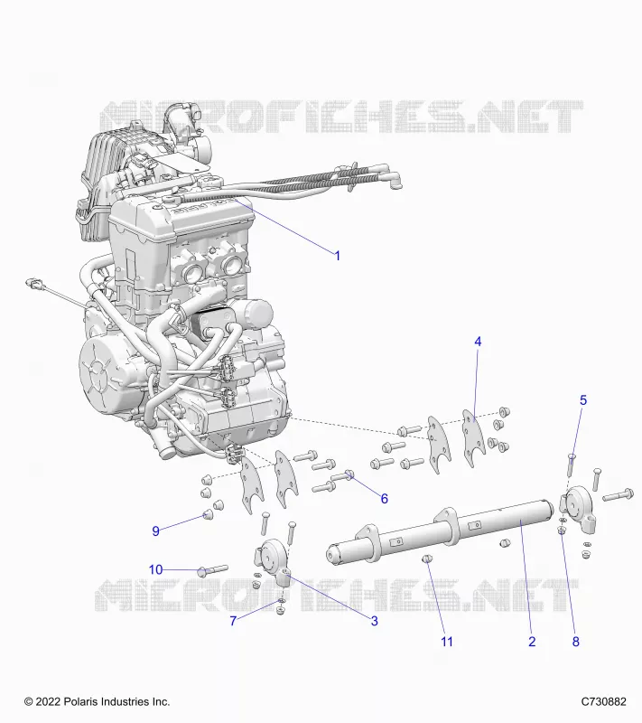 MOTOR, MOUNTING & LONG BLOCK