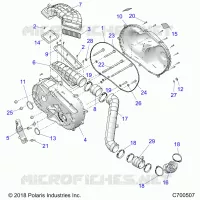 DRIVE TRAIN, CLUTCH COVER AND DUCTING