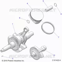 ENGINE, KURBELWELLE, PISTON AND BALANCE SHAFT