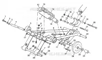 FRONT Drehmomentarm 500 INDY 0982764(A)(B) and EUROPEAN 500 INDY E982764A (4942104210B009)