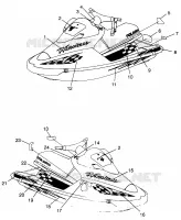 DECALS HURRICANE B964466 AND INTL. HURRICANE I964466 (4935733573A008)