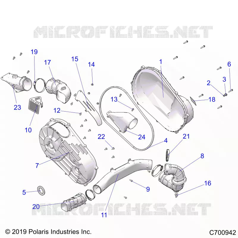 ANTRIEB, CLUTCH COVER AND DUCTING