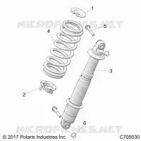 SUSPENSION, REAR SHOCK MOUNTING
