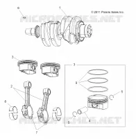 ENGINE, KURBELWELLE AND PISTON