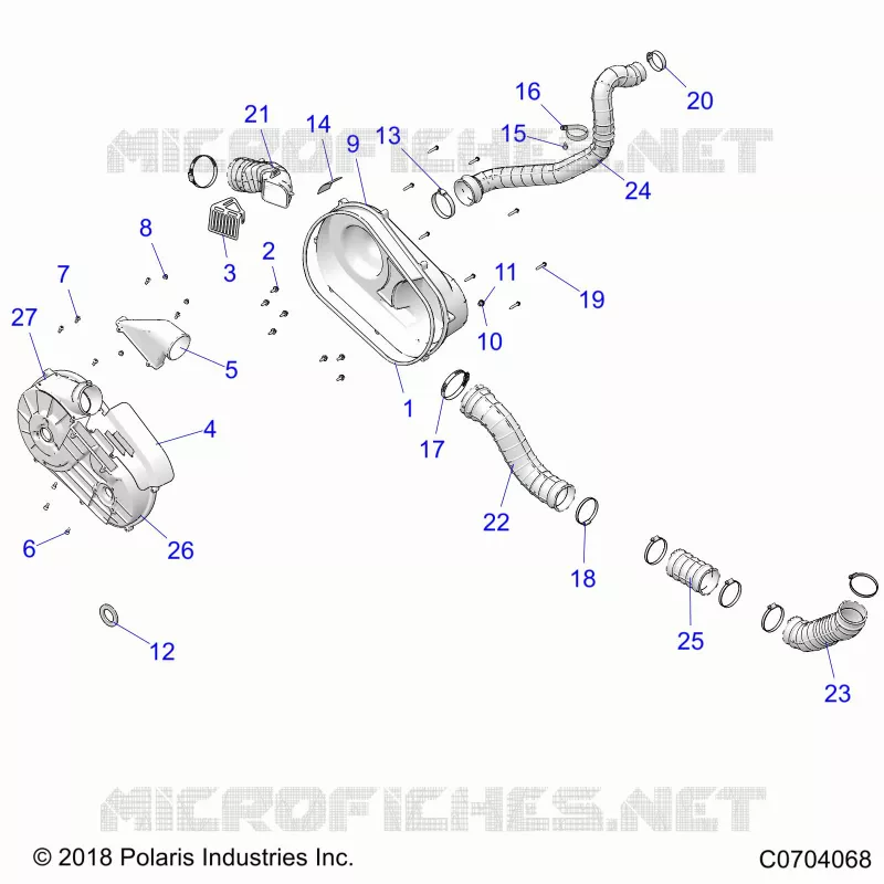 ANTRIEB, CLUTCH COVER AND DUCTING