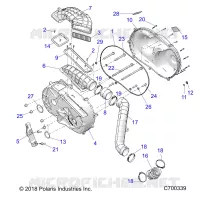 DRIVE TRAIN, CLUTCH COVER AND DUCTING